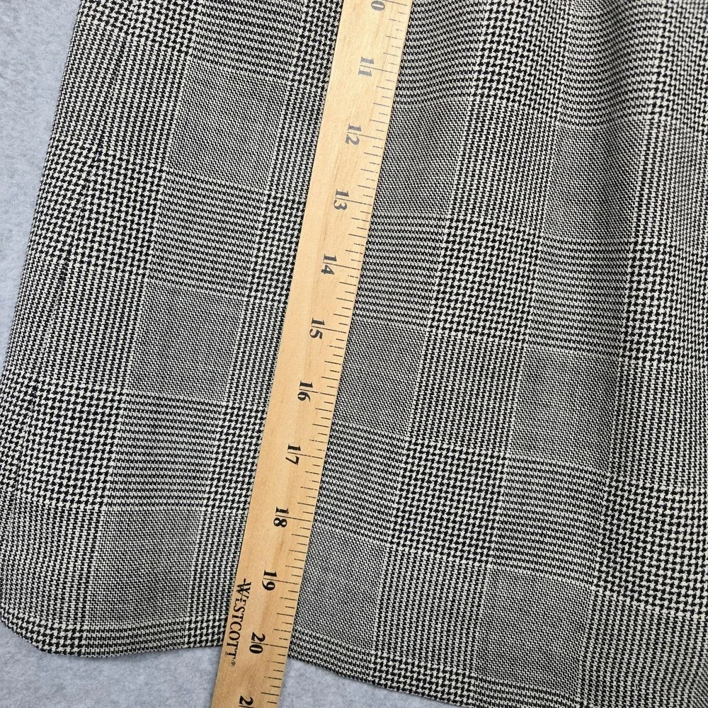 Vintage Pendleton Skirt Suit Set Womens 8‎ Petite Gray Glen Plaid Made USA 90s